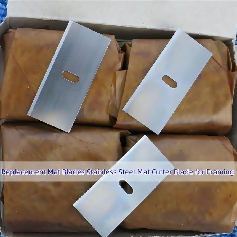 POFUIERKN Replacement Mat Blades with Storage Box，Stainless Steel Mat Cutter Blade for Framing 100PCS - Image 4